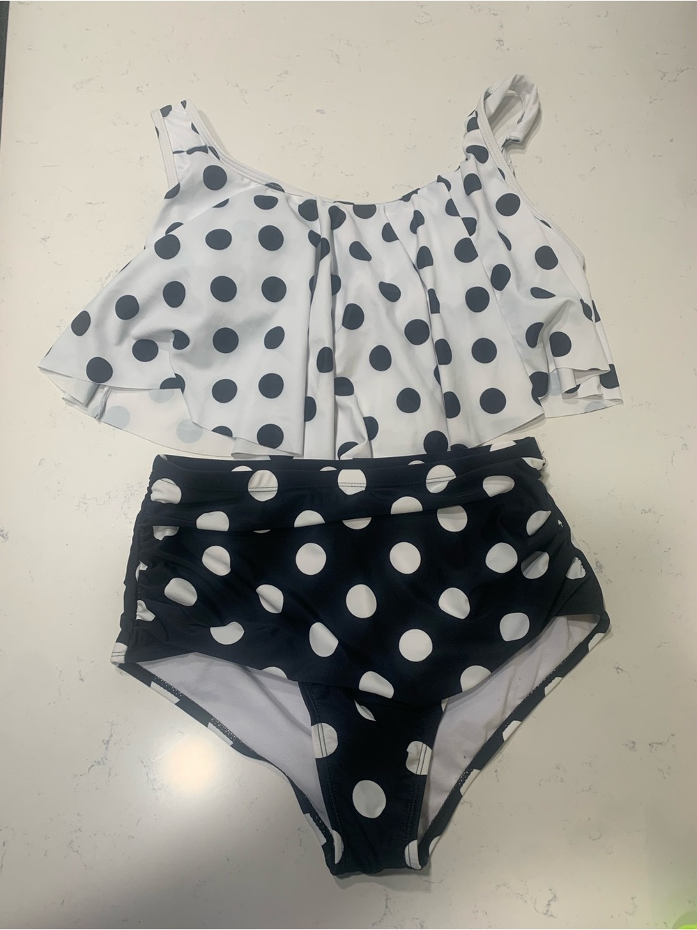 Assortment Of Swimsuits; (1) Polka Dot (2) Others. Three Total
